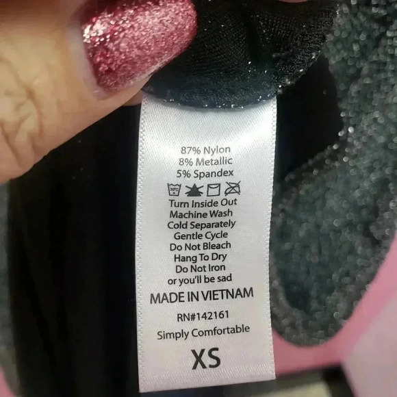 LuLaRoe Elegant Carly Black with Silver Metallic Thread - Picture 6 of 7